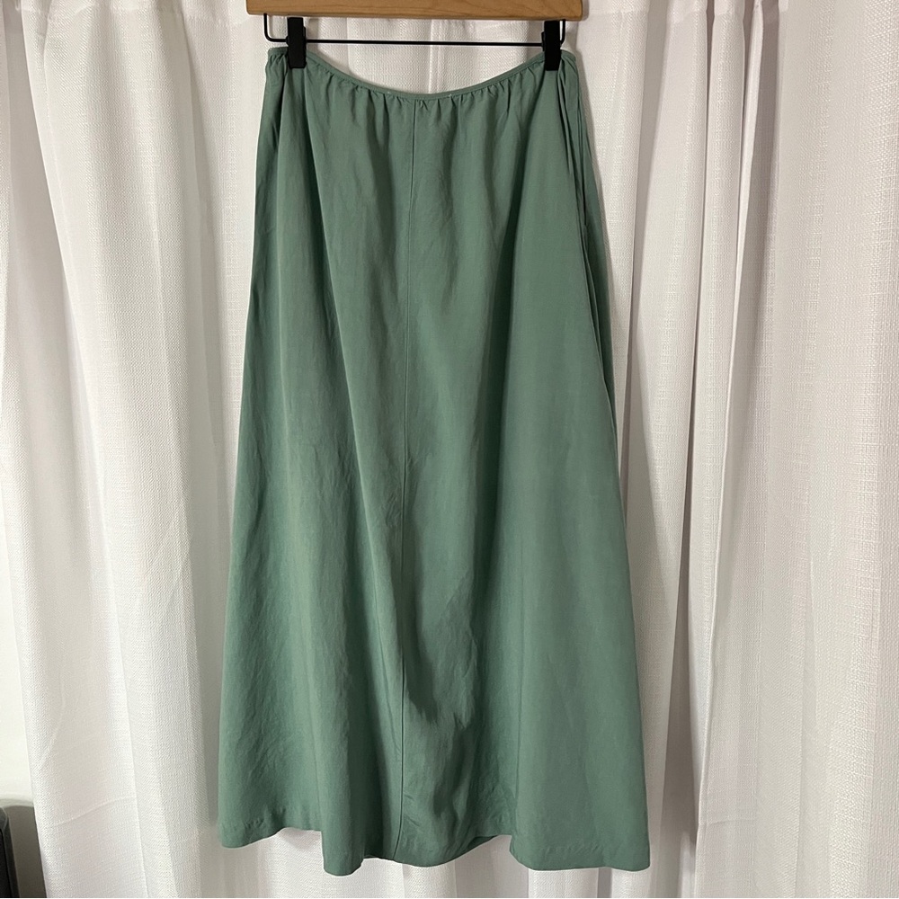 ASTR the Label Divine Waist Tie Maxi Skirt in the Dark Sage - Picture 5 of 8